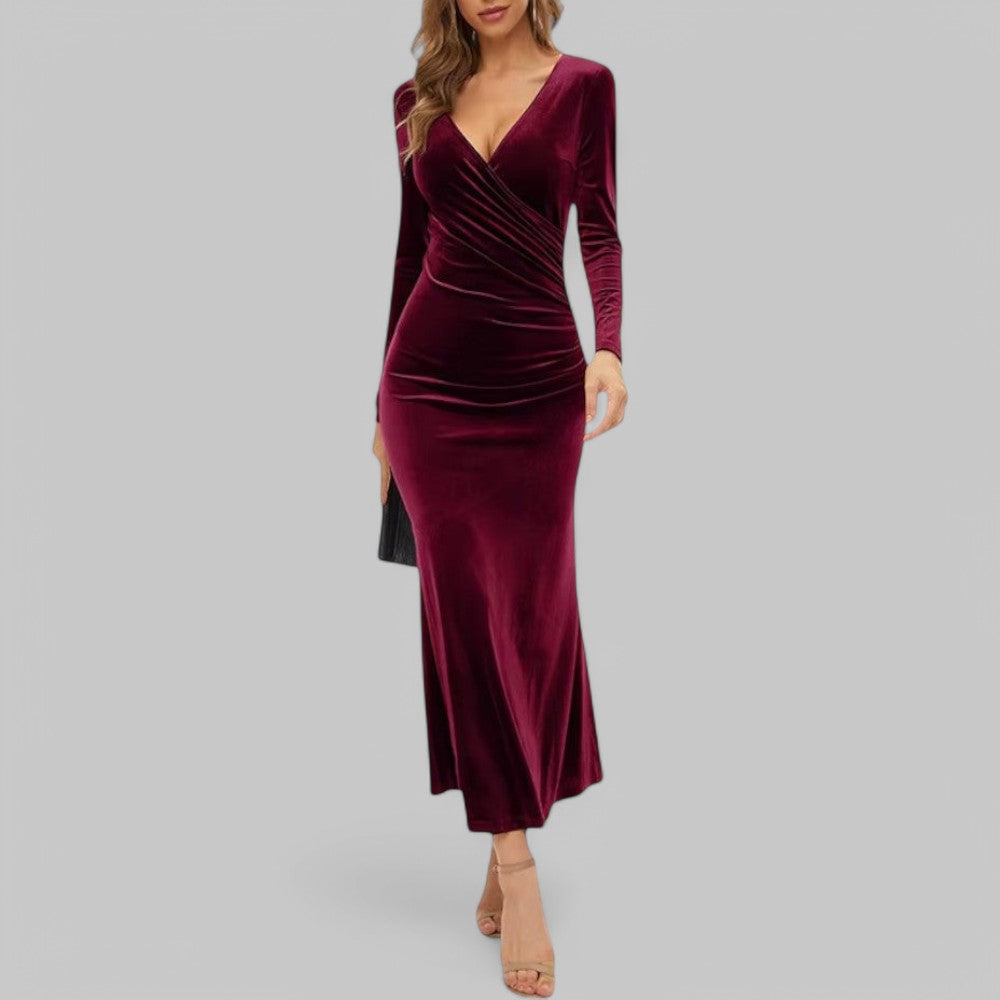 Women's evening dress V-neck | Long maxi