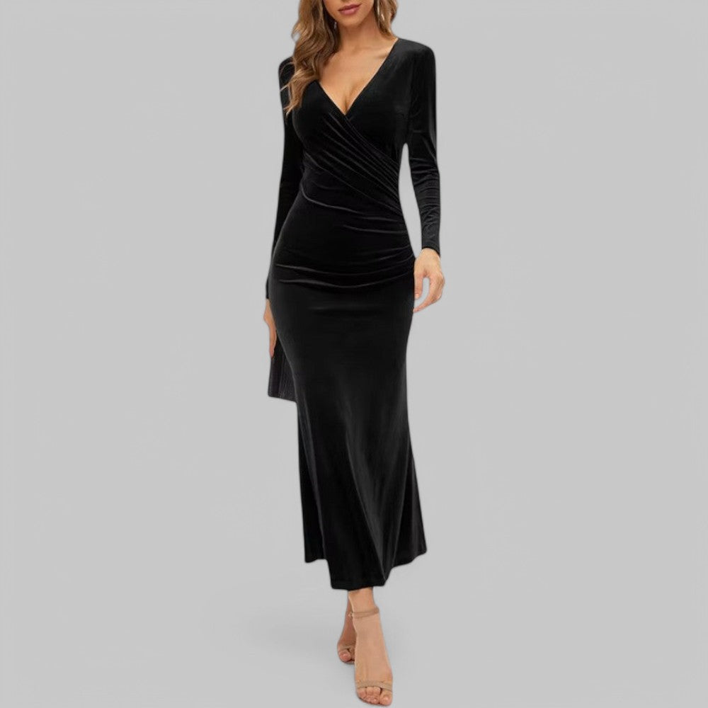 Women's evening dress V-neck | Long maxi