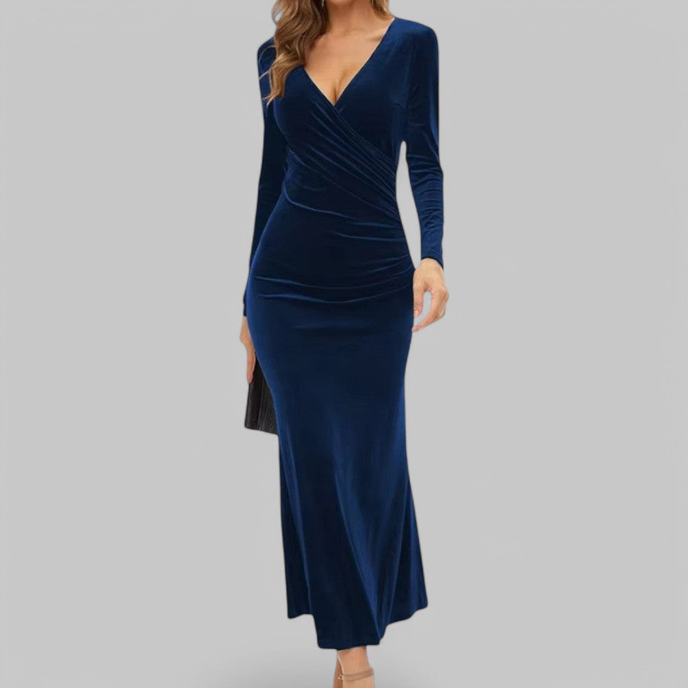 Women's evening dress V-neck | Long maxi
