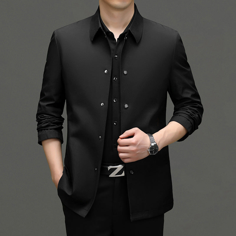 TrendAura Executive Business Contemporary Mens Jacket Lightweight Tailored Blazer For Professional Wardrobe
