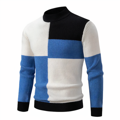 Tinku | Stylish Patchwork Knit Sweater for Men