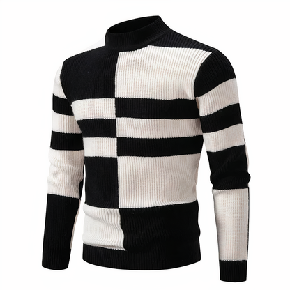 Tinku | Stylish Patchwork Knit Sweater for Men