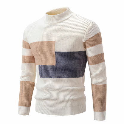 Tinku | Stylish Patchwork Knit Sweater for Men