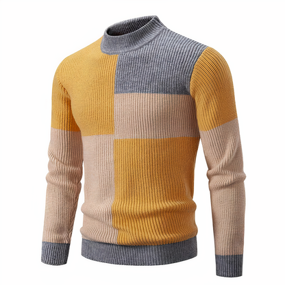 Tinku | Stylish Patchwork Knit Sweater for Men