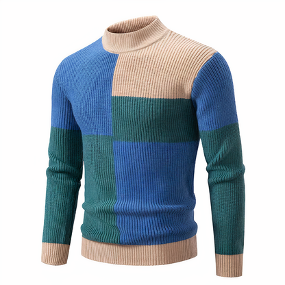 Tinku | Stylish Patchwork Knit Sweater for Men
