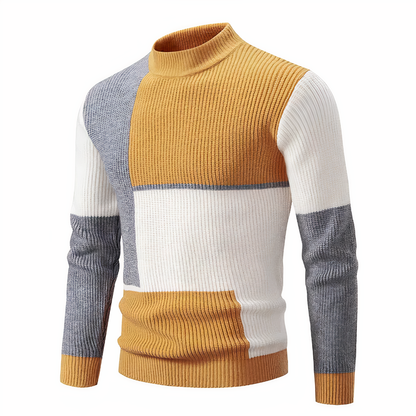 Tinku | Stylish Patchwork Knit Sweater for Men