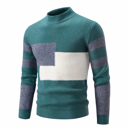 Tinku | Stylish Patchwork Knit Sweater for Men