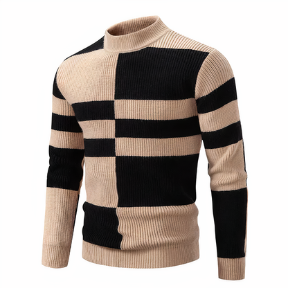 Tinku | Stylish Patchwork Knit Sweater for Men