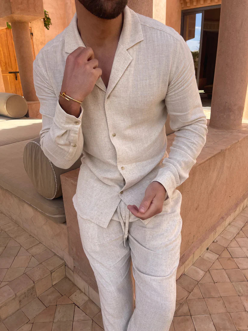 TrendAura Mens Linen Suit Lightweight Breathable For Summer Weddings And Garden Parties
