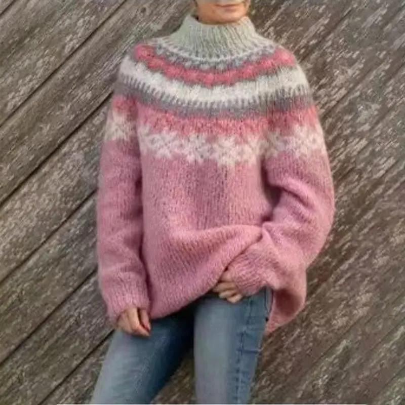 Fair Isle Crewneck Jumper for Women – Cozy & Versatile