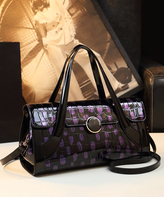 Sac fourre-tout tendance noir à motif crocodile - TrendAura