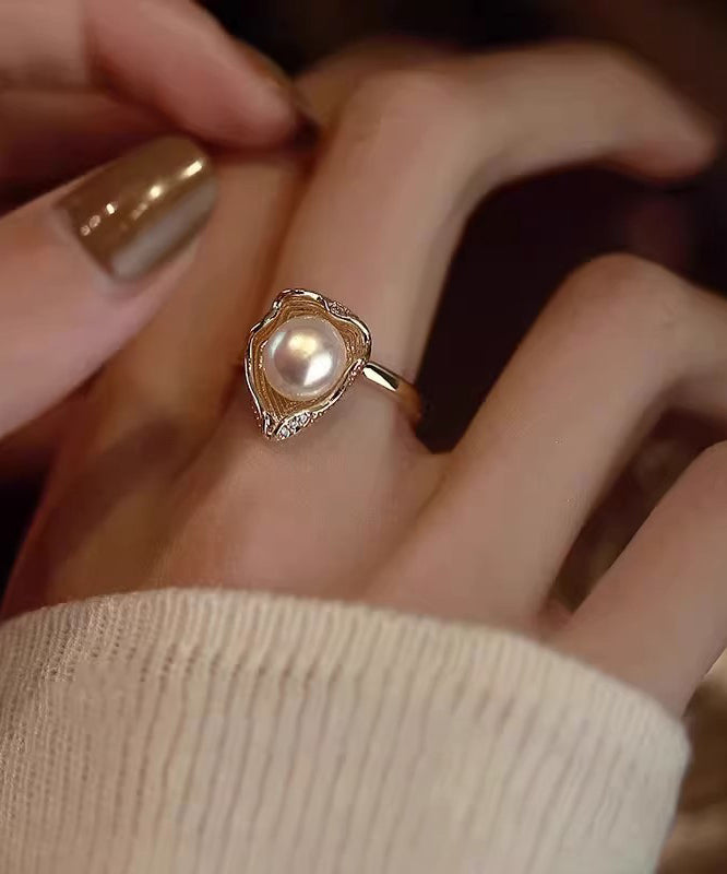 Bagues tendance en or, cuivre et perles surdorées - TrendAura
