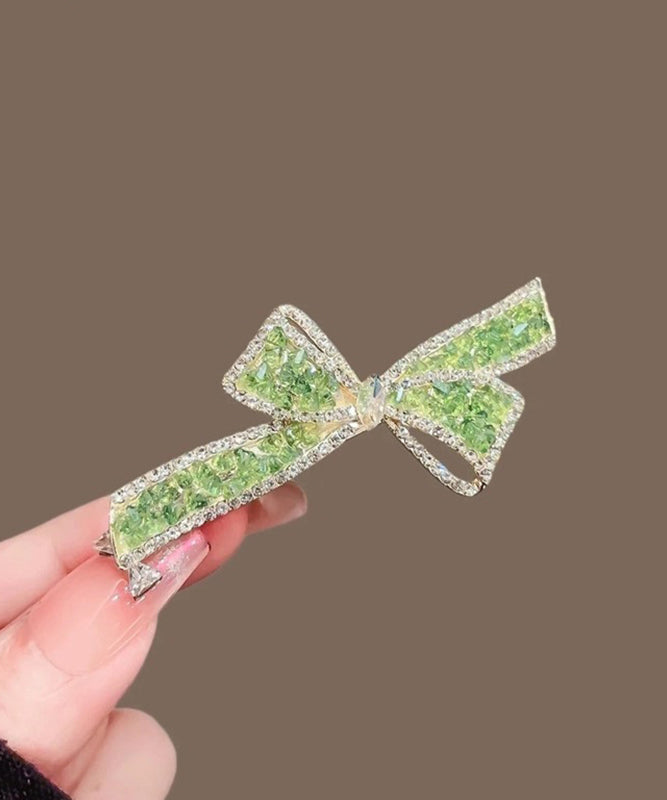 Épingle à cheveux tendance en alliage vert avec cristal de zircon - TrendAura