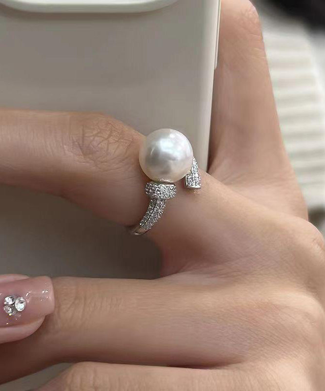 Bagues tendance en argent sterling et perles de zircone - TrendAura