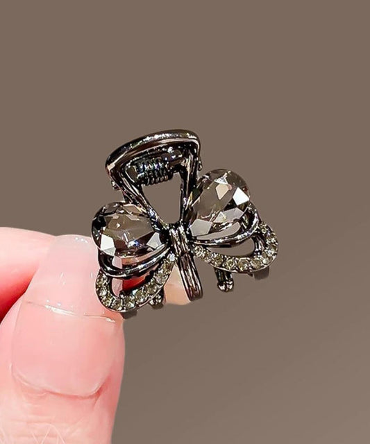 Épingle à cheveux en alliage noir fin avec cristal de zircon - TrendAura