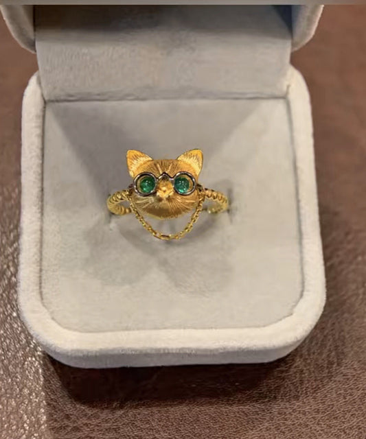 Bagues Petits Chats en Argent Sterling et Or Fin - TrendAura