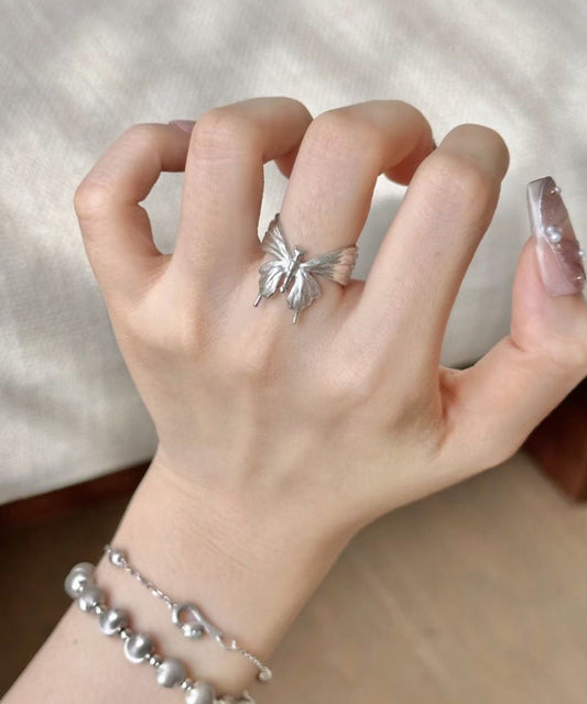 Bagues en argent sterling avec nœud en soie fine - TrendAura