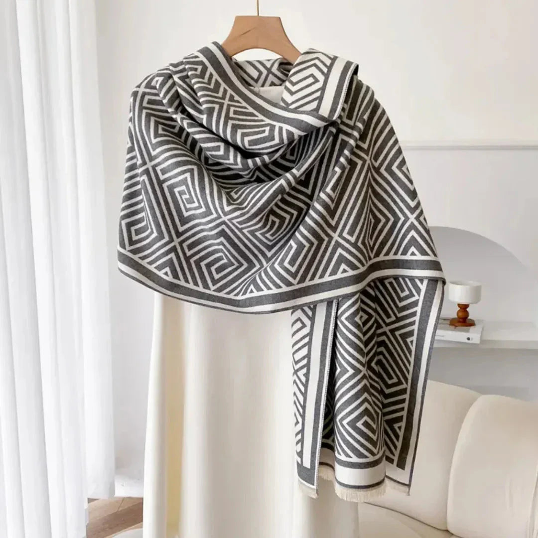 Fiona Reversible Geometric Shawl