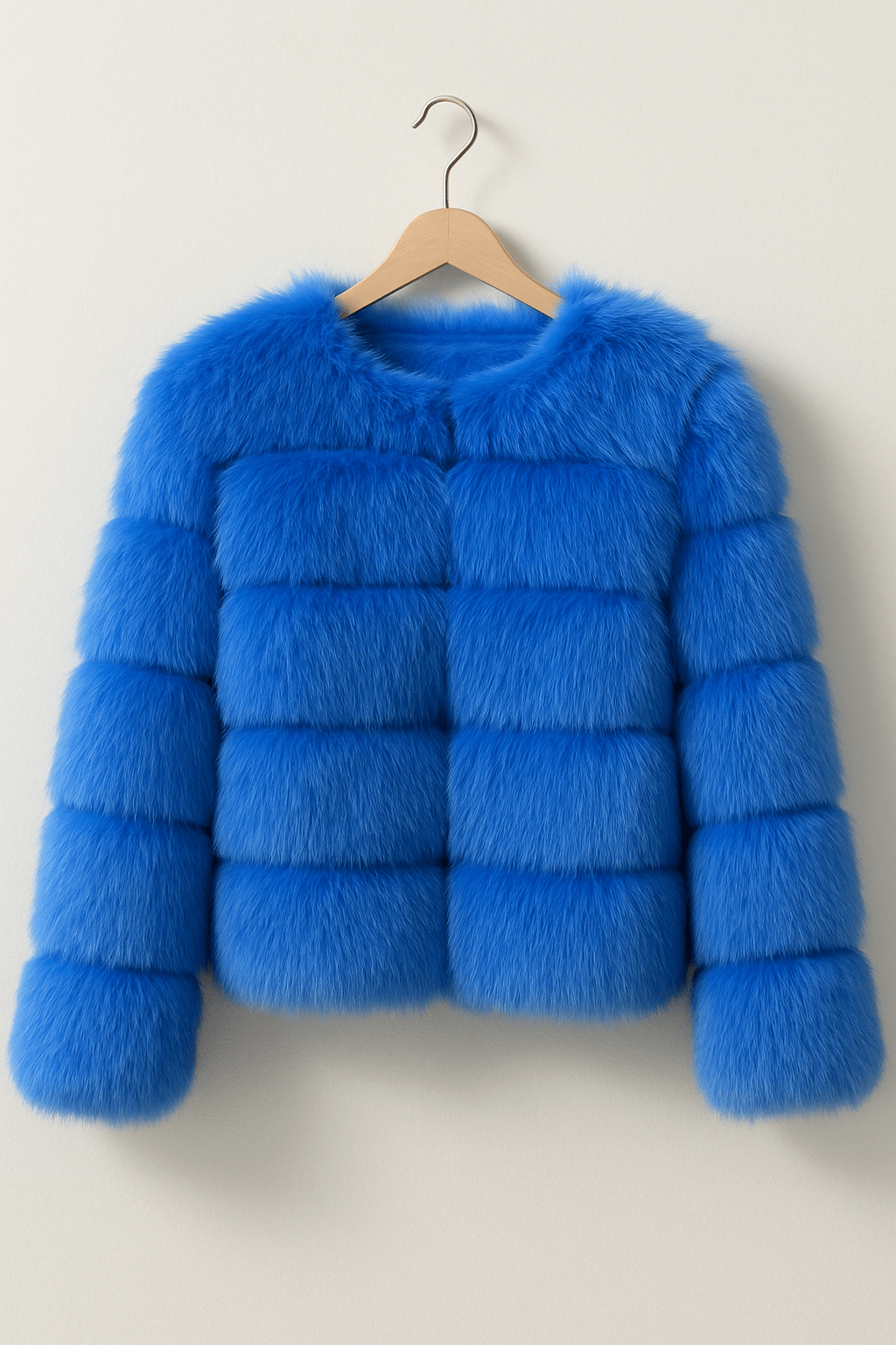 Fluffy faux fur jacket