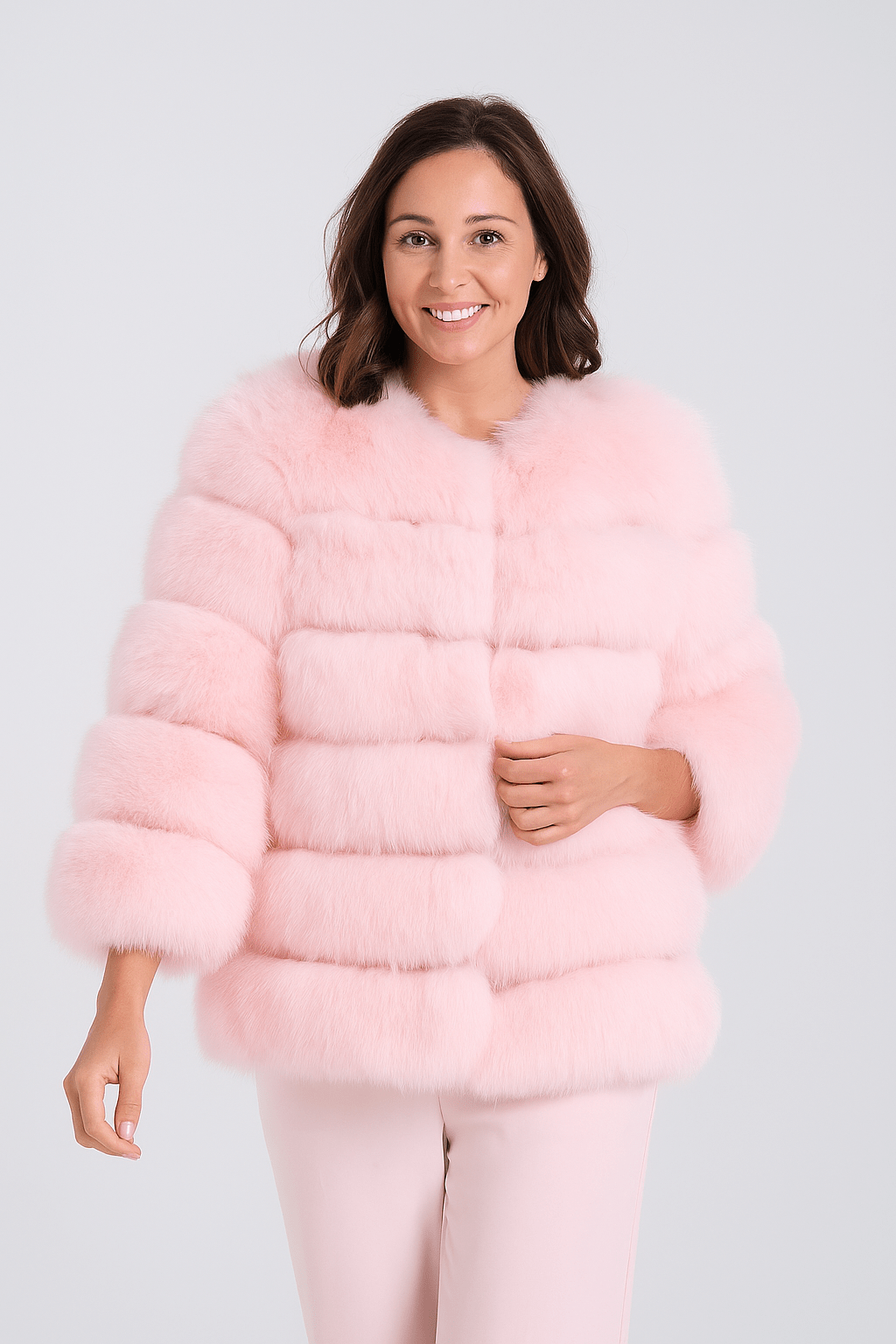 Fluffy faux fur jacket