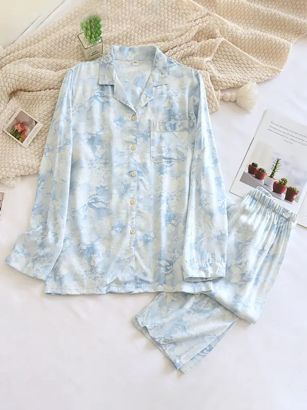 Floral Pyjama Set for Women – Elegant & Comfortable Loungewear
