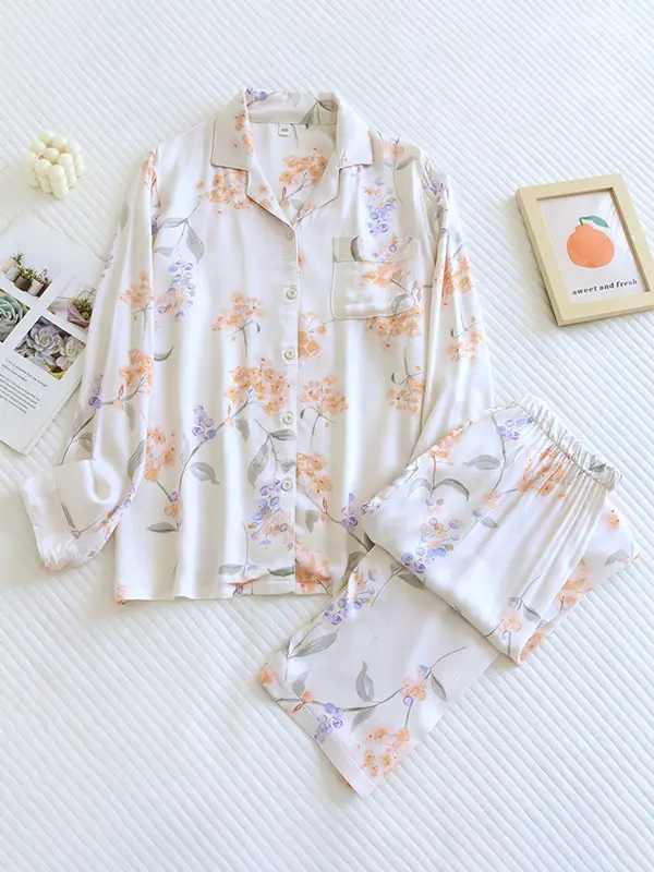 Floral Pyjama Set for Women – Elegant & Comfortable Loungewear