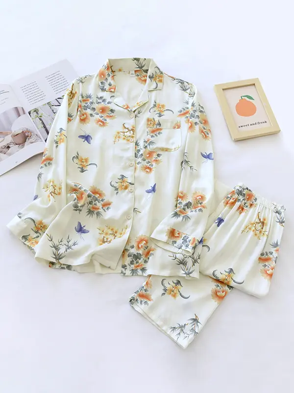 Floral Pyjama Set for Women – Elegant & Comfortable Loungewear