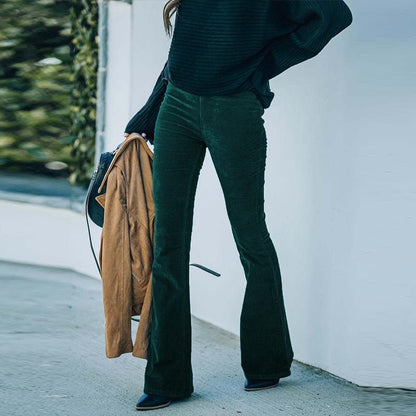 Minu Velvet Flared Pants For Women With Retro Look And Modern Comfort For Effortless Everyday Style
