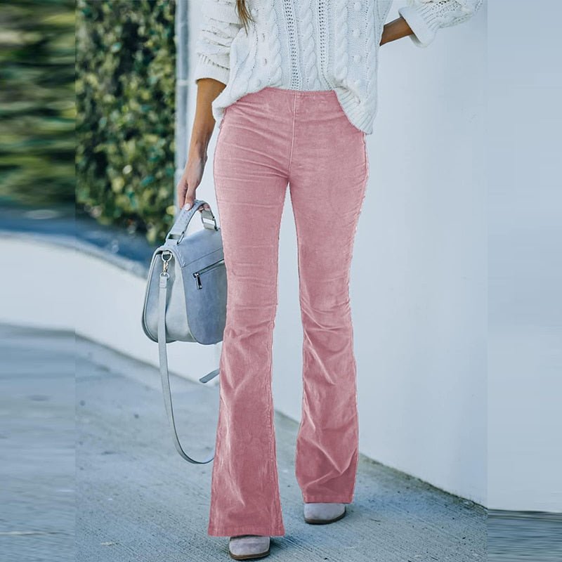 Minu Velvet Flared Pants For Women With Retro Look And Modern Comfort For Effortless Everyday Style
