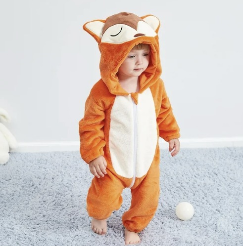 JungleBuddies Baby Onesies Adorable Hooded Animal Outfits Soft Breathable Comfort For Toddlers