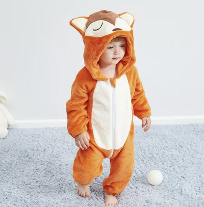 JungleBuddies Baby Onesies Adorable Hooded Animal Outfits Soft Breathable Comfort For Toddlers