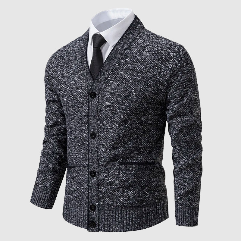 François Blanchet Elegant V Neck Cardigan Slim Fit Lightweight Knit For Modern Professionals