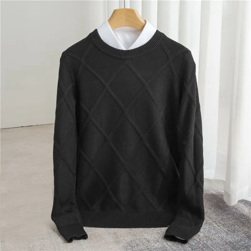 Nolan Premium Cashmere Sweater By TrendAura Soft Diamond Argyle Knit Timeless Comfort For Every Season