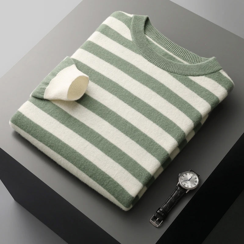 François Blanchet Striped Cashmere Sweater Luxurious Everyday Comfort For Style Savvy Men And Women