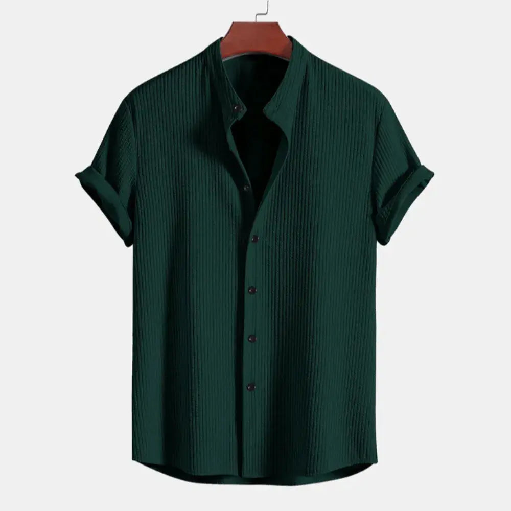 Franklin Sleek Ribbed Shirt For Men Ultra Soft Tailored Fit Ideal For Work And Social Events