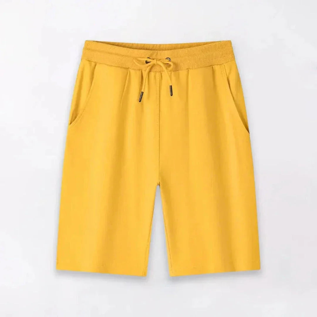 Fred Lightweight Drawstring Shorts by TrendAura Men Breathable Cotton Casual Summer Apparel Relaxed Fit