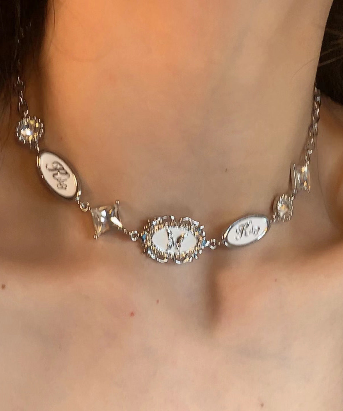 Collier princesse papillon en alliage de soie française émaillé goutte à goutte - TrendAura