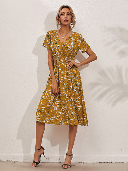 Elisa | Elegant cotton floral dress