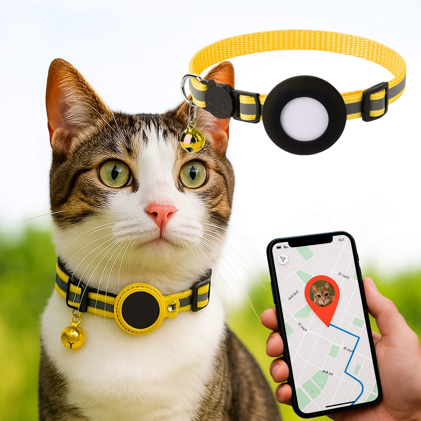 GPS Collar for Cat | Reflective, Secure and Ready for Adventure
