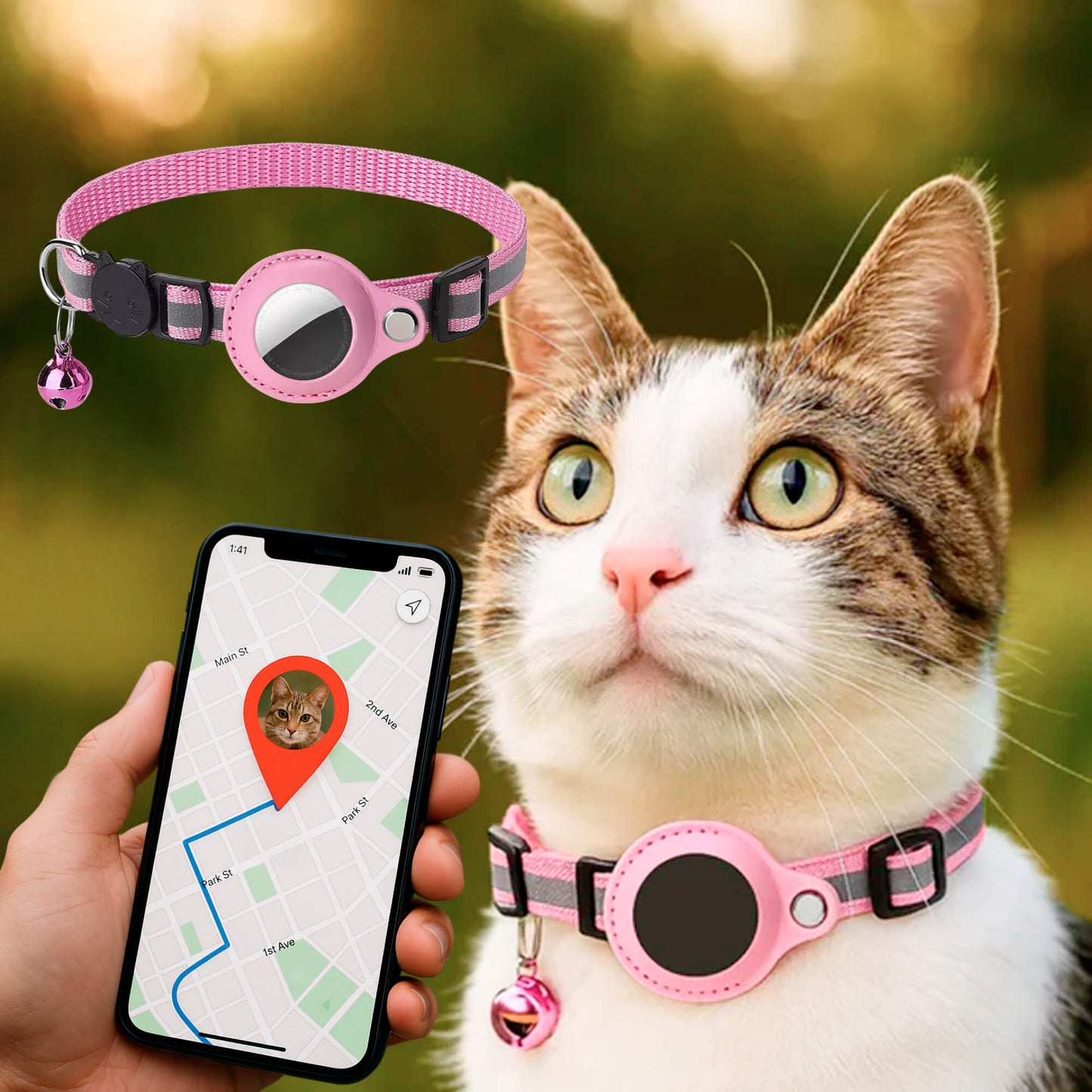 GPS Collar for Cat | Reflective, Secure and Ready for Adventure