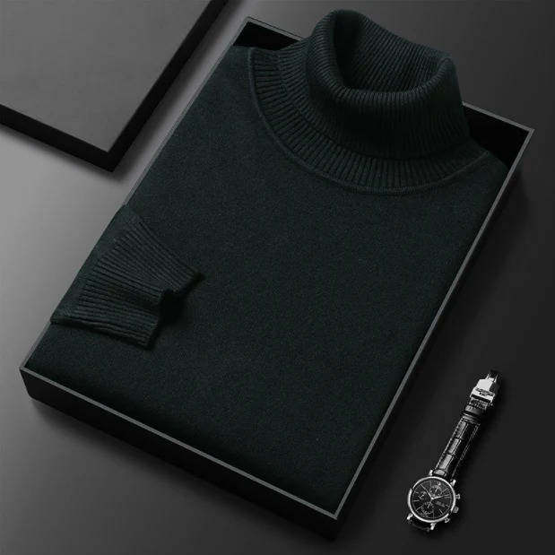 Men's Premium Turtleneck Sweater By TrendAura Versatile Knit For Sharp Casual Winter Style