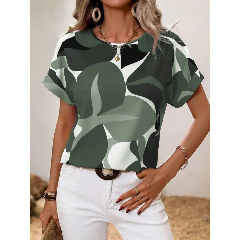 Geometric Pattern T-Shirt Woman