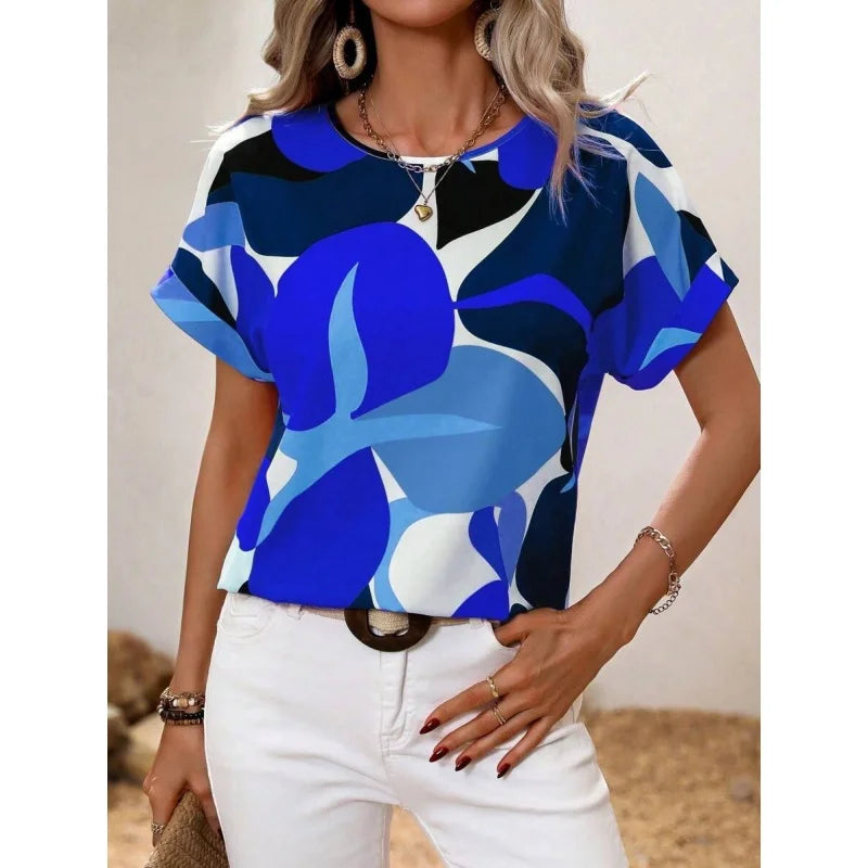 Geometric Pattern T-Shirt Woman