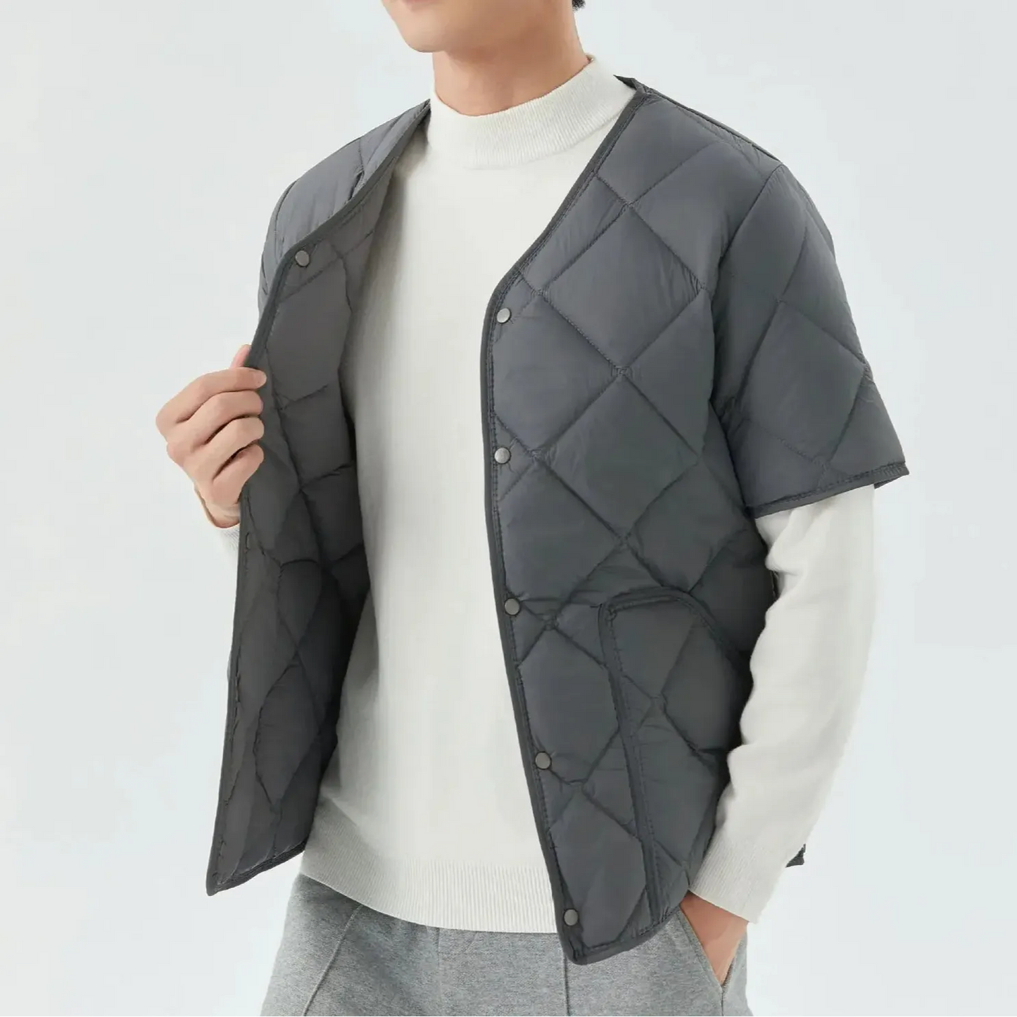 Quilted Fleece Vest For All Season Comfort Soft Lined Versatile Outerwear For Outdoor Enthusiasts