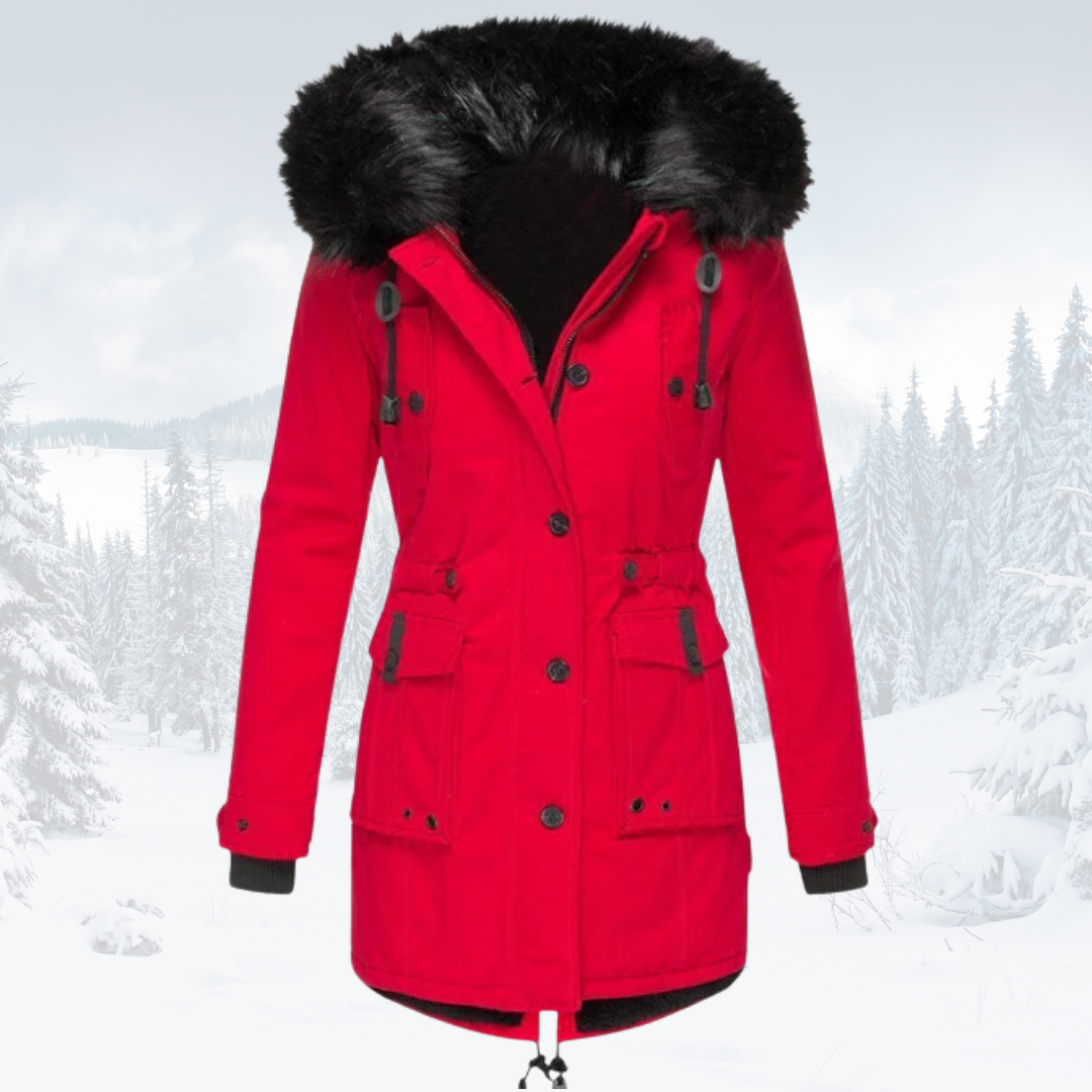 Olivia - Windproof Parka Jacket - Fur-Lined Hood