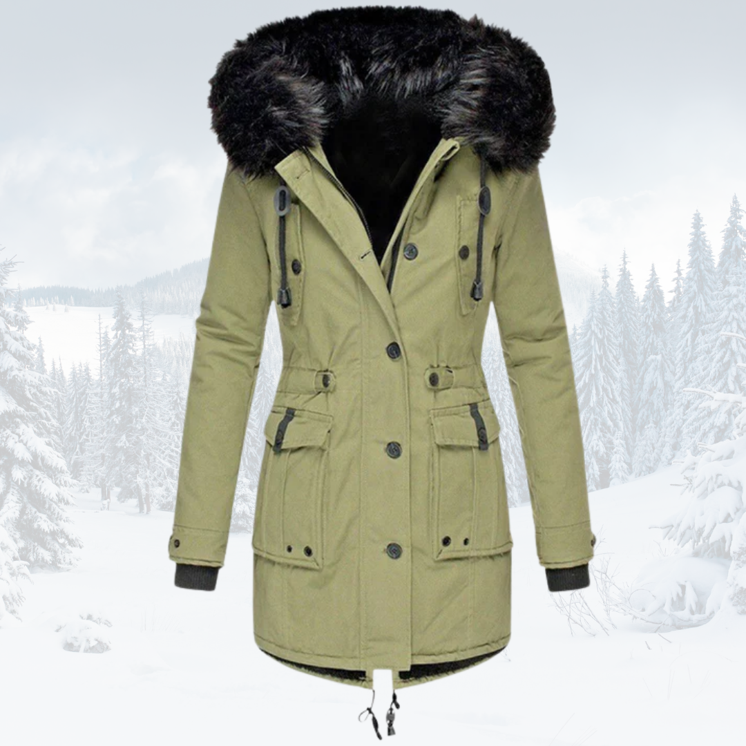 Olivia - Windproof Parka Jacket - Fur-Lined Hood