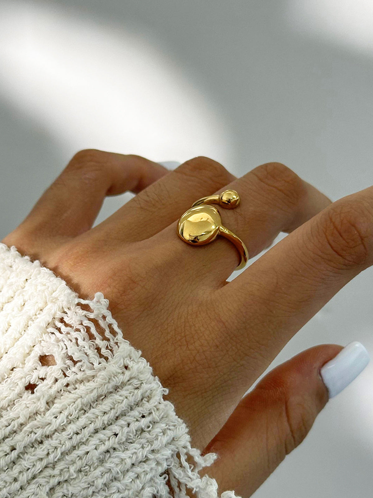Gold Plated Open Ring - TrendAura