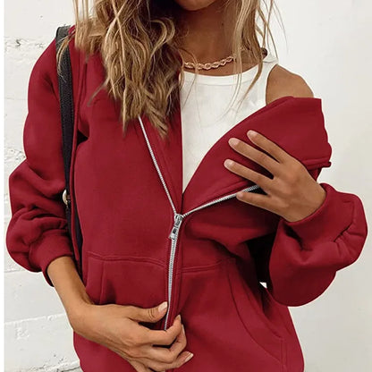 Women's Hoodie Zip-Up Sweatshirt