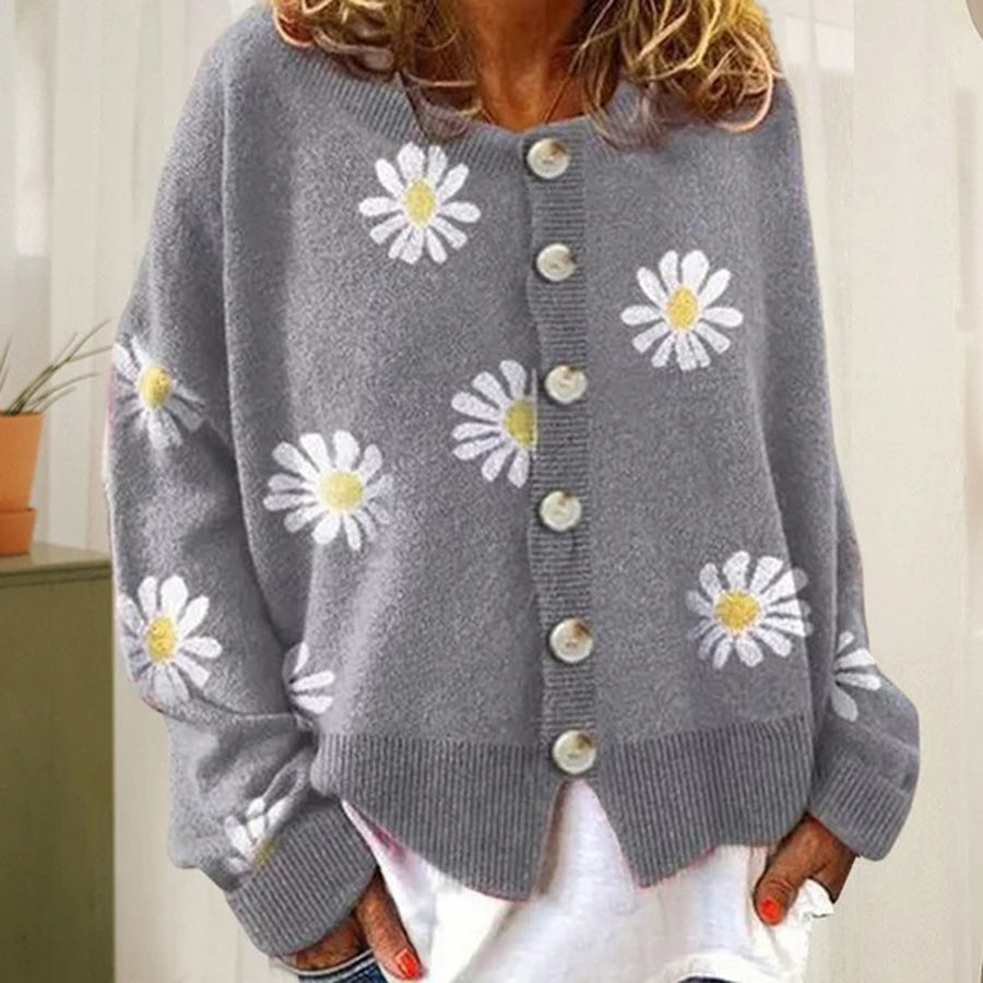 Women’s Floral Buttoned Cardigan | Casual