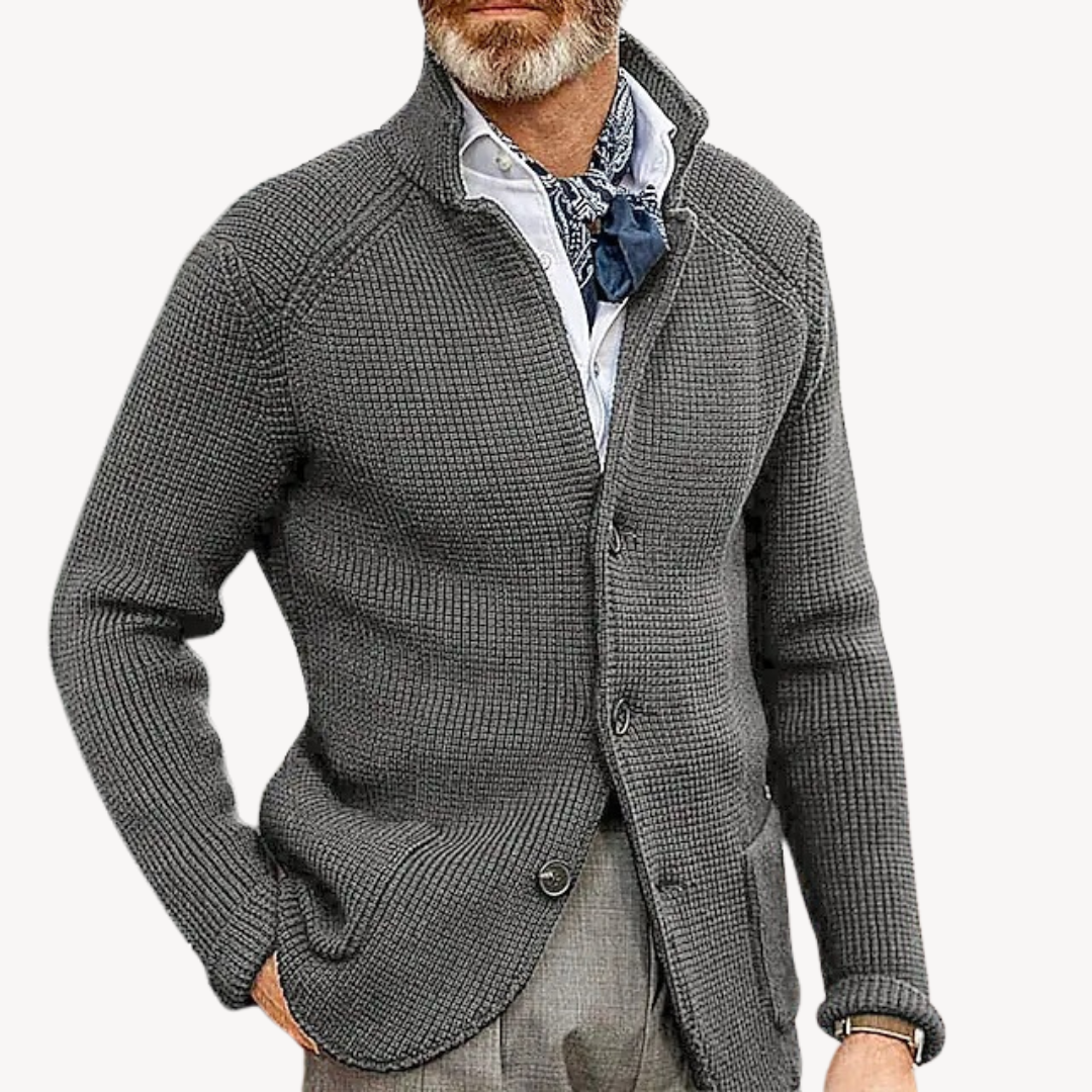 Men's Knitted Cardigan For Men Versatile Layering With Refined Silhouette Classic Winter Essential